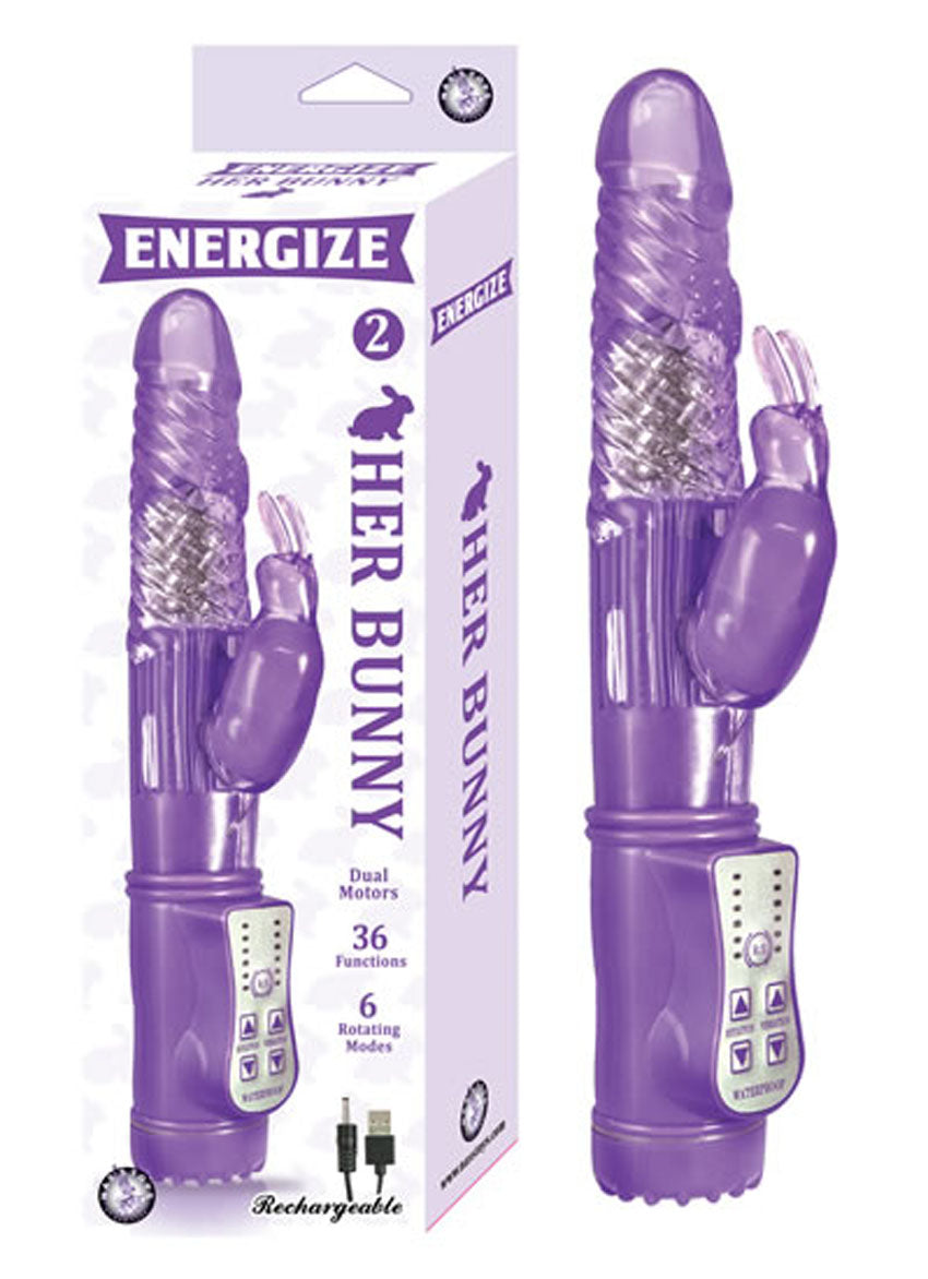 Energize Her Bunny 2 - Purple | 782631279122 | Available at EroticWarehouse.com