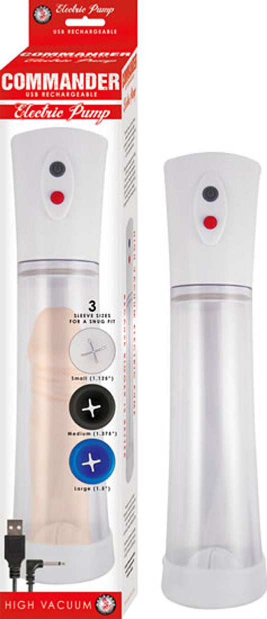 Commander Electric Pump - Clear | 782631282719 | Available at EroticWarehouse.com