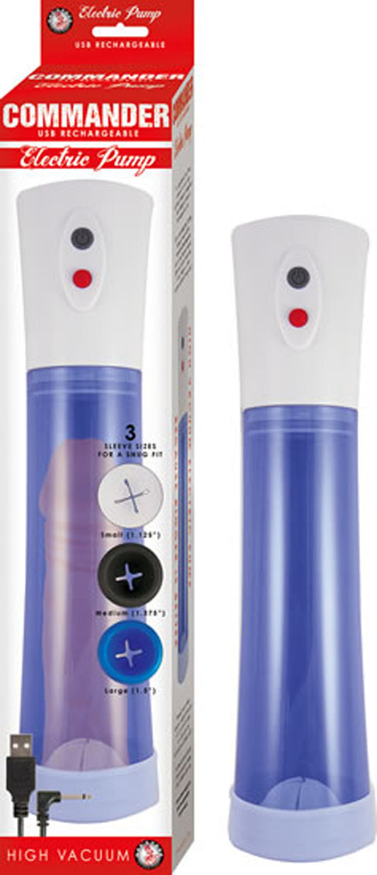 Commander Electric Pump - Blue | 782631282726 | Available at EroticWarehouse.com