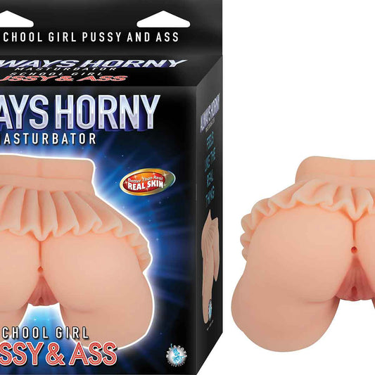 Always Horny Masturbator School Girl Pussy and Ass - White | 782631290301 | Available at EroticWarehouse.com