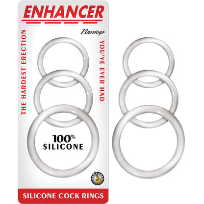 Enhancer Silicone Cockrings - Clear | 782631305708 | Available at EroticWarehouse.com