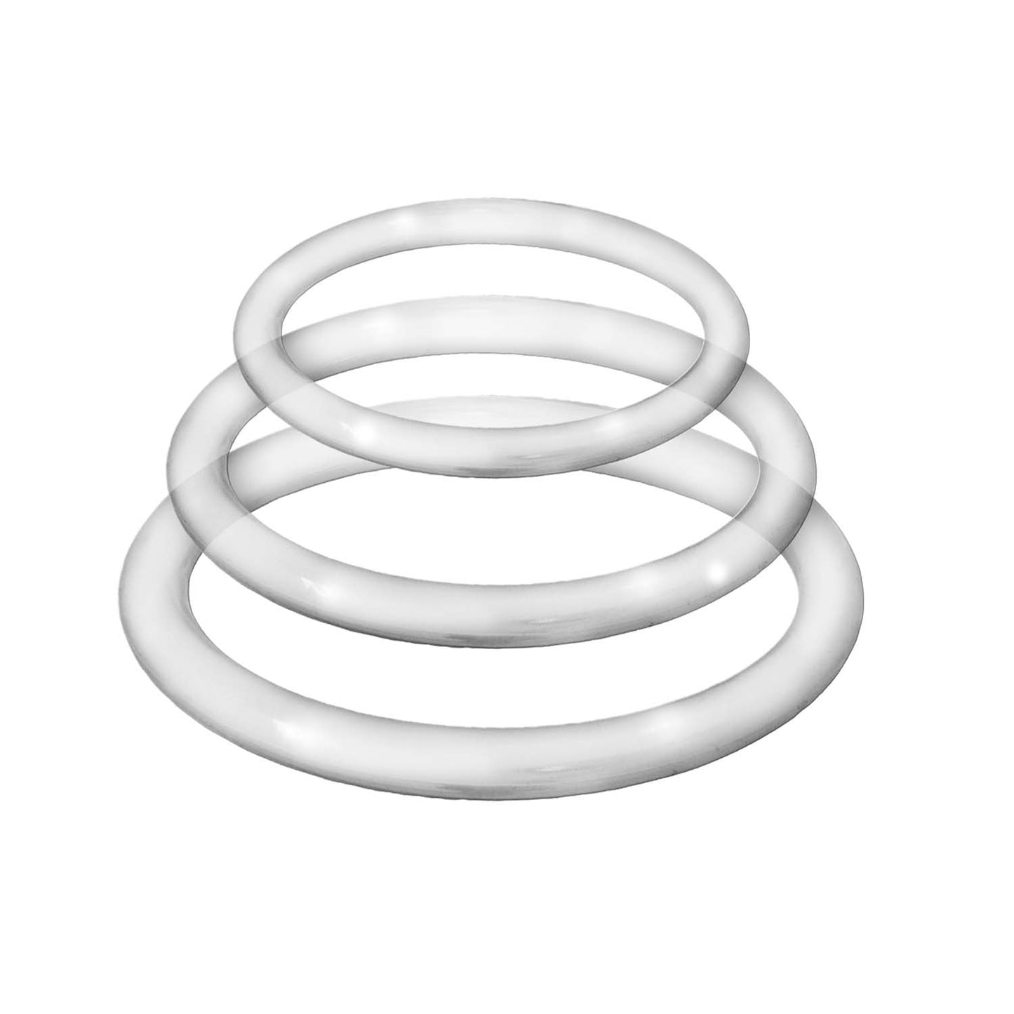 Enhancer Silicone Cockrings - Clear | 782631305708 | Available at EroticWarehouse.com