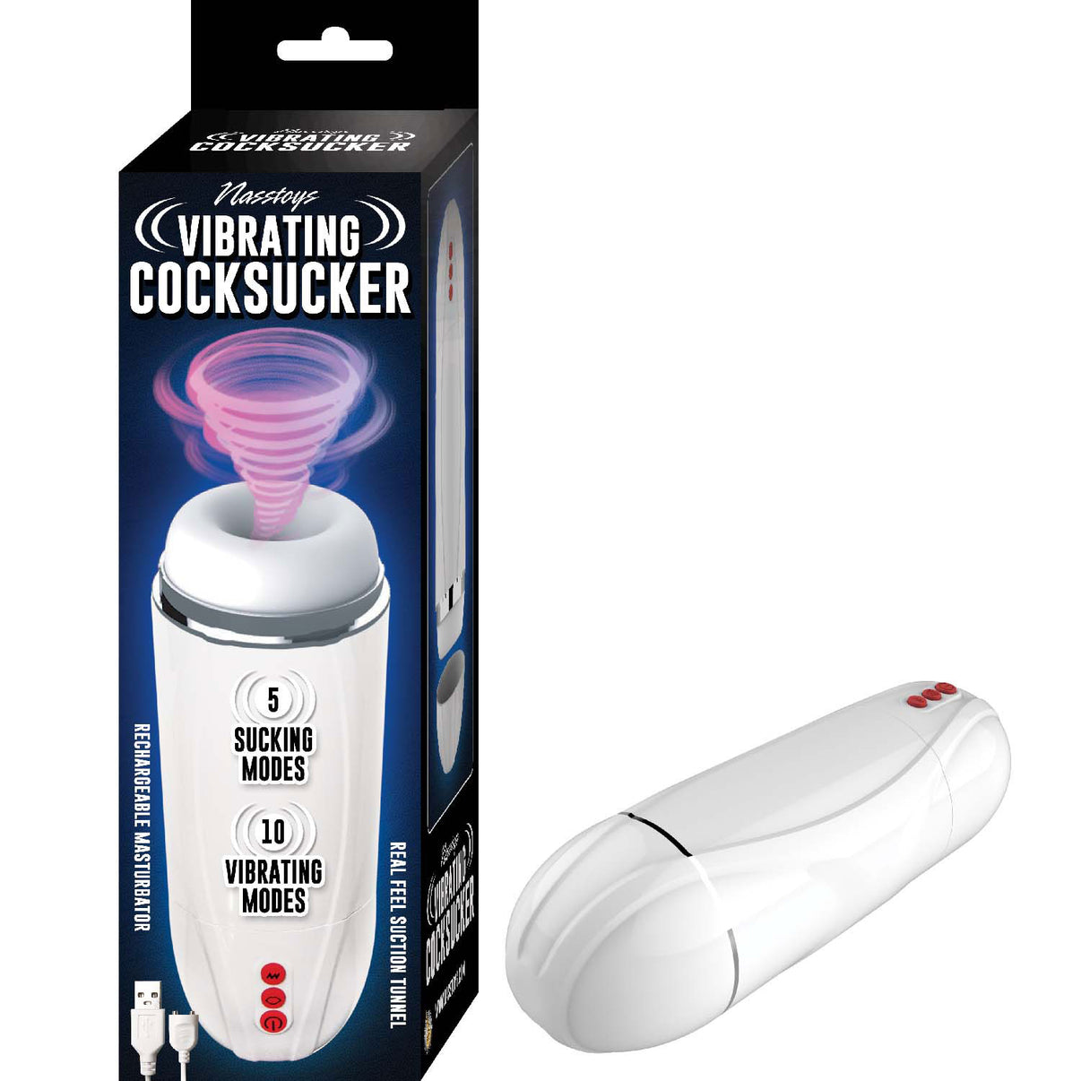 Vibrating Cocksucker - White | 782631306019 | Available at EroticWarehouse.com