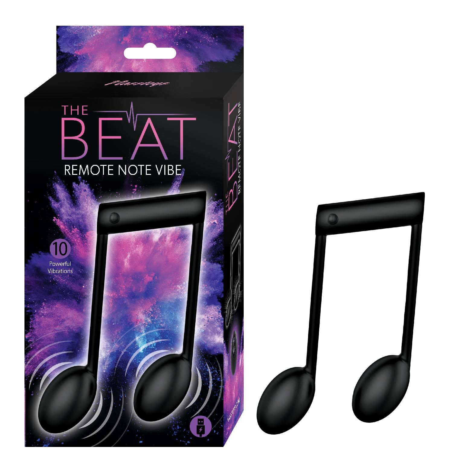 The Beat Remote Note Vibe - Black | 782631320121 | Available at EroticWarehouse.com