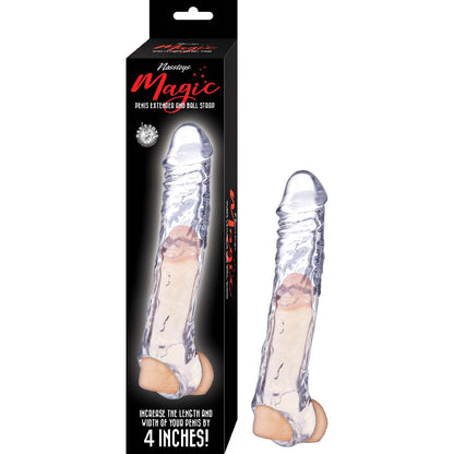 Magic Penis Extender and Ball Strap 7.5" Clear | 782631322705 | Available at EroticWarehouse.com