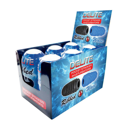 Delite Pocket Stroker Masturbators - 6 Pack | 782631326000 | Available at EroticWarehouse.com