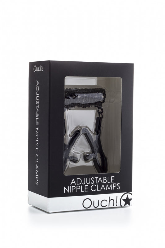 Adjustable Nipple Clamps - Black | 8714273950659 | Available at EroticWarehouse.com
