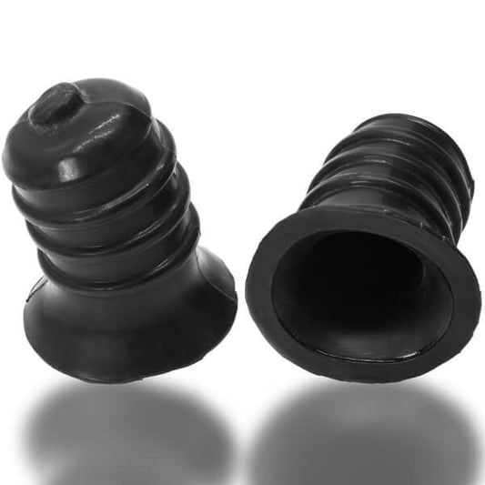 Ribnibs Curved Springy-Ribbed Nipsuckers - Black | 840215126580 | Available at EroticWarehouse.com