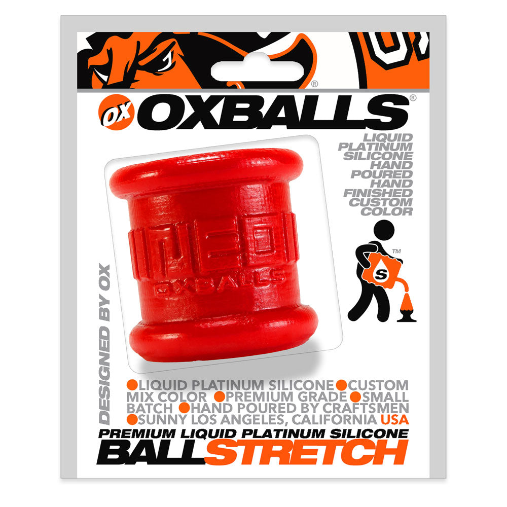 Neo 2 Inch Tall Ball Stretcher Squishy Silicone - Red | 840215104403 | Available at EroticWarehouse.com