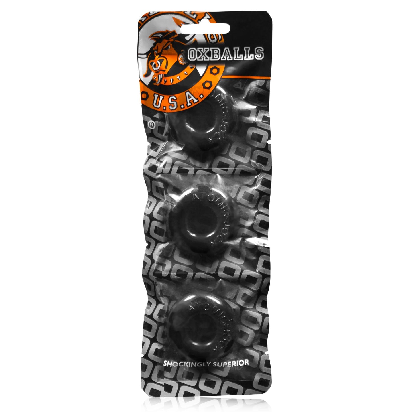 Ringer Cockring 3 Pack - Small - Black | 840215114556 | Available at EroticWarehouse.com