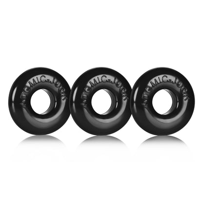 Ringer Cockring 3 Pack - Small - Black | 840215114556 | Available at EroticWarehouse.com