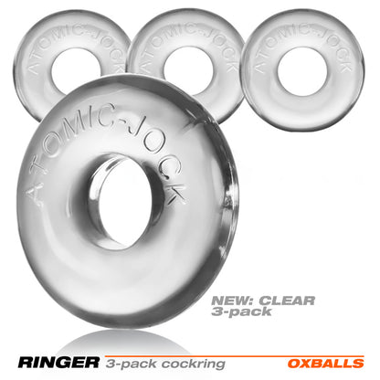 Ringer 3-Pack Do-Nut-1 - Clear | 840215120373 | Available at EroticWarehouse.com