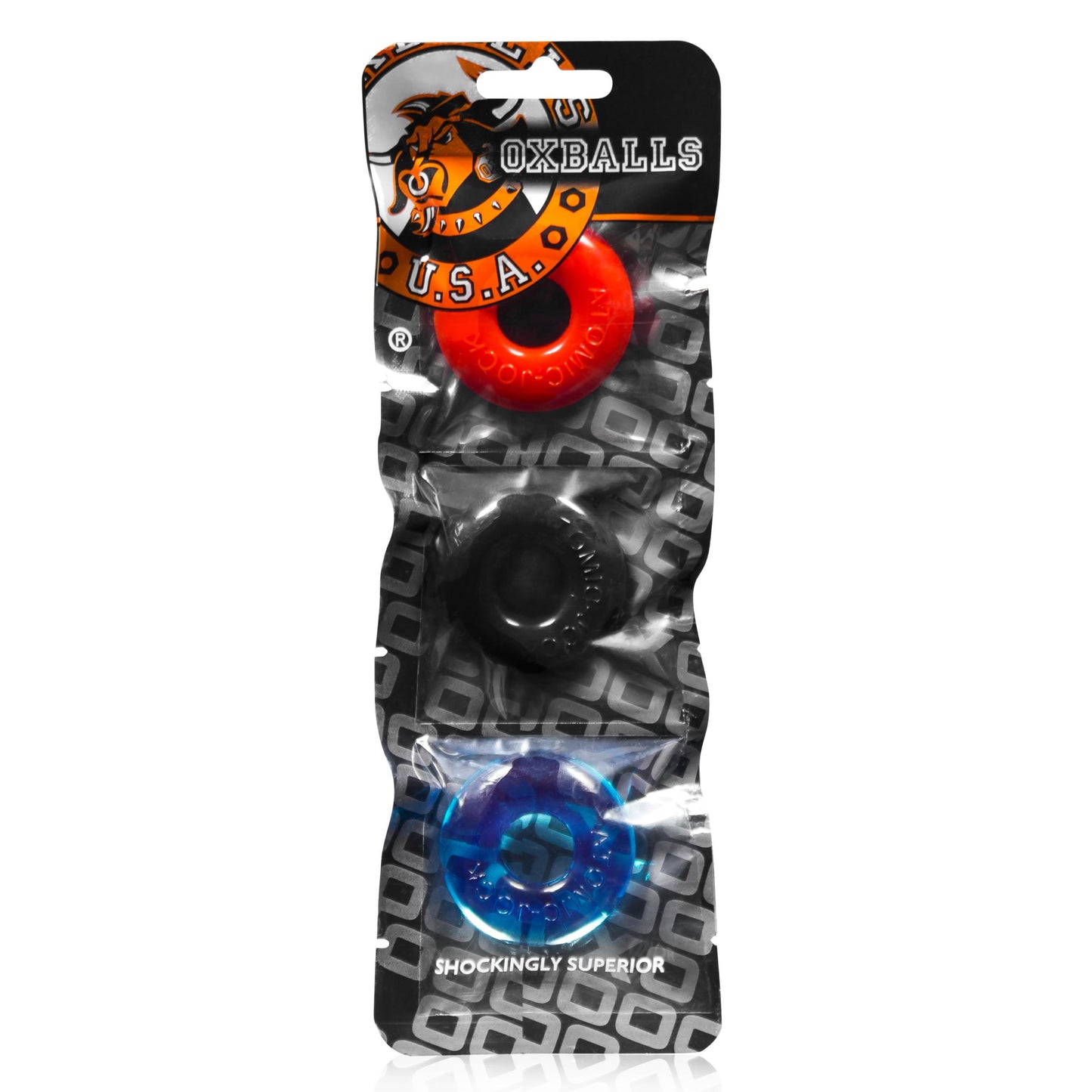 Ringer Cockring 3 Pack - Small - Multicolor | 840215114549 | Available at EroticWarehouse.com