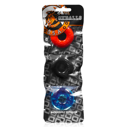 Ringer Cockring 3 Pack - Small - Multicolor | 840215114549 | Available at EroticWarehouse.com