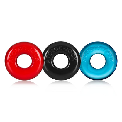 Ringer Cockring 3 Pack - Small - Multicolor | 840215114549 | Available at EroticWarehouse.com