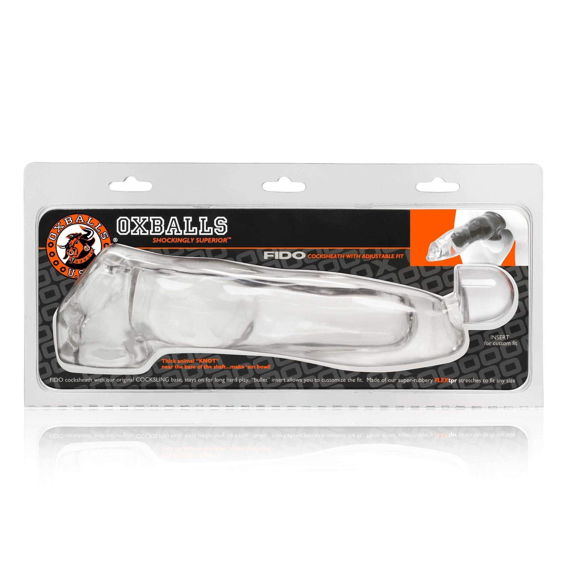 Fido Cocksheath With Adjustable Fit - Clear | 840215114587 | Available at EroticWarehouse.com