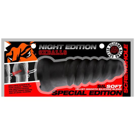 Screwdhole Masturbator - Black | 840215126634 | Available at EroticWarehouse.com