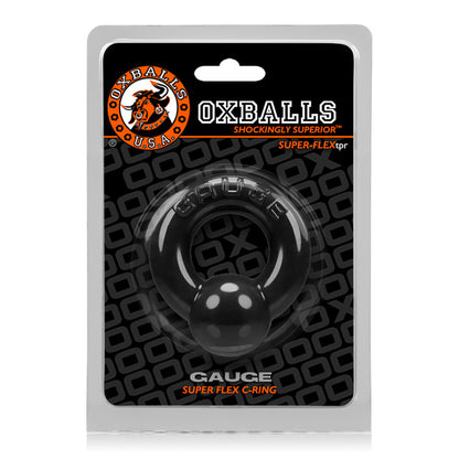 Oxballs Gauge Cockring - Black | 840215119247 | Available at EroticWarehouse.com