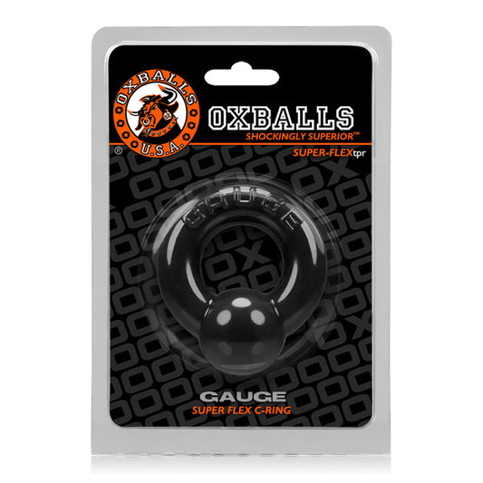 Oxballs Gauge Cockring - Black | 840215119247 | Available at EroticWarehouse.com