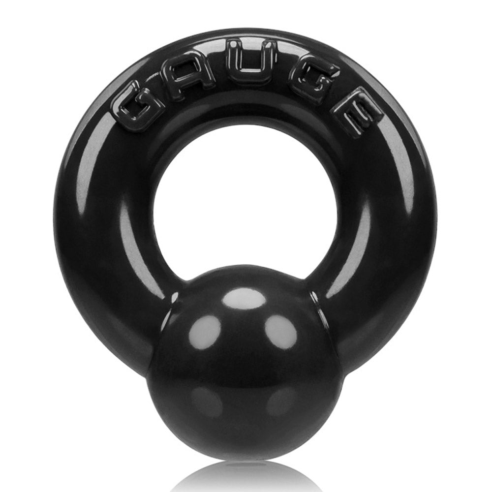Oxballs Gauge Cockring - Black | 840215119247 | Available at EroticWarehouse.com