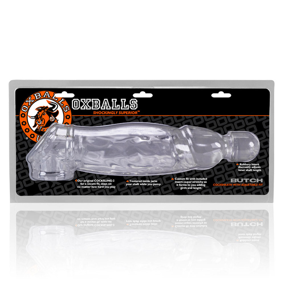 Butch Veiny Cocksheath - Clear | 840215119384 | Available at EroticWarehouse.com