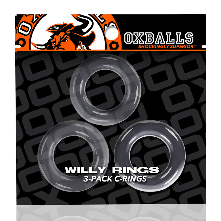 Willy Rings 3-Pack Cockrings - Clear | 840215120311 | Available at EroticWarehouse.com
