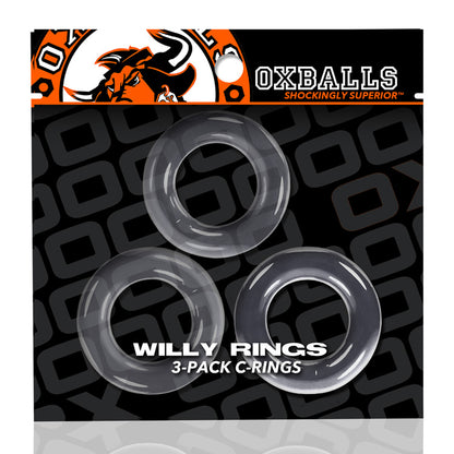 Willy Rings 3-Pack Cockrings - Clear | 840215120311 | Available at EroticWarehouse.com