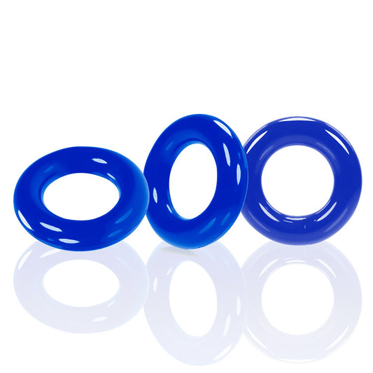 Willy Rings 3-Pack Cockrings - Police Blue | 840215120328 | Available at EroticWarehouse.com