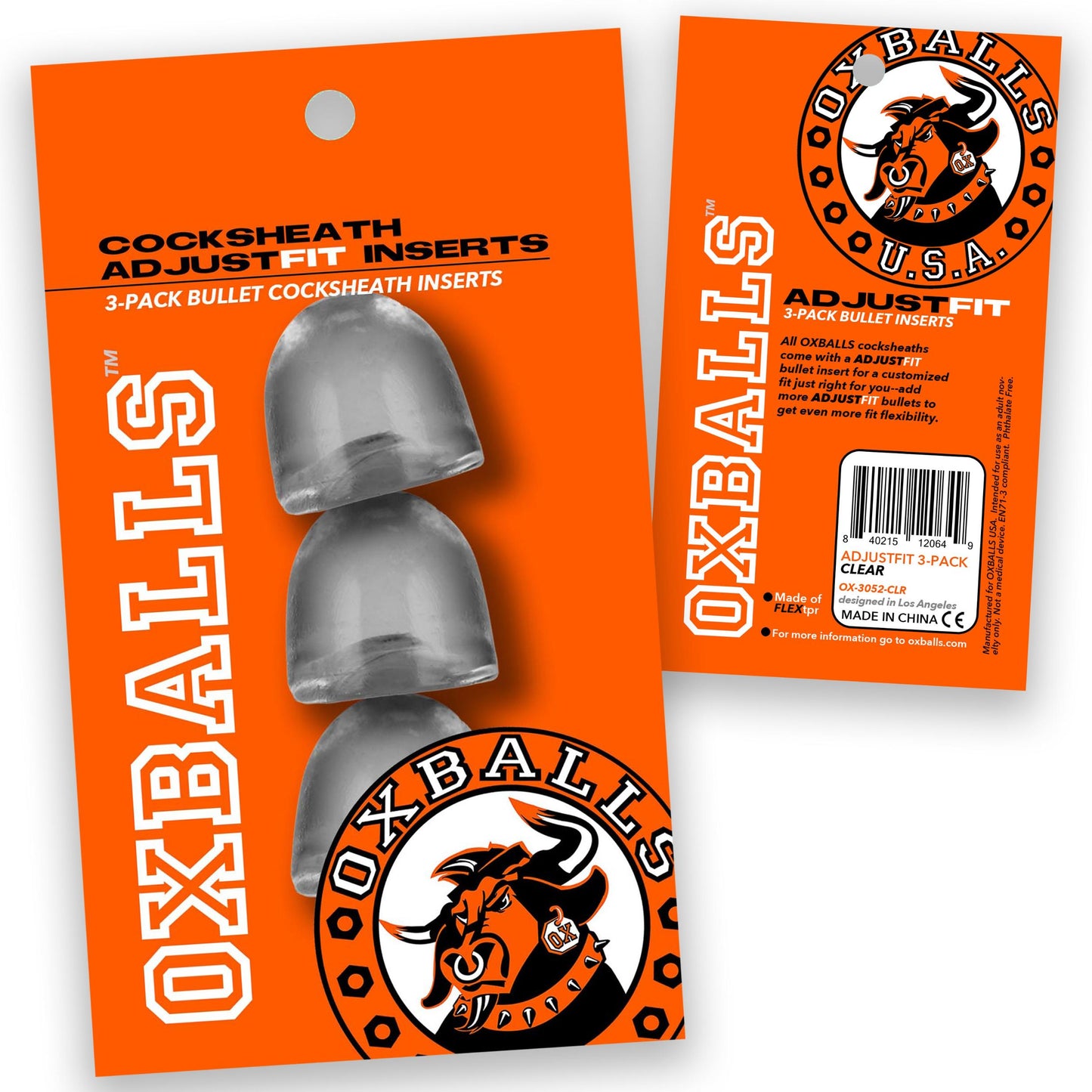 Cocksheath Adjustfit 3 Pack Bullet Inserts | 840215120649 | Available at EroticWarehouse.com