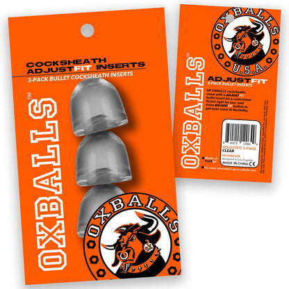 Cocksheath Adjustfit 3 Pack Bullet Inserts | 840215120649 | Available at EroticWarehouse.com