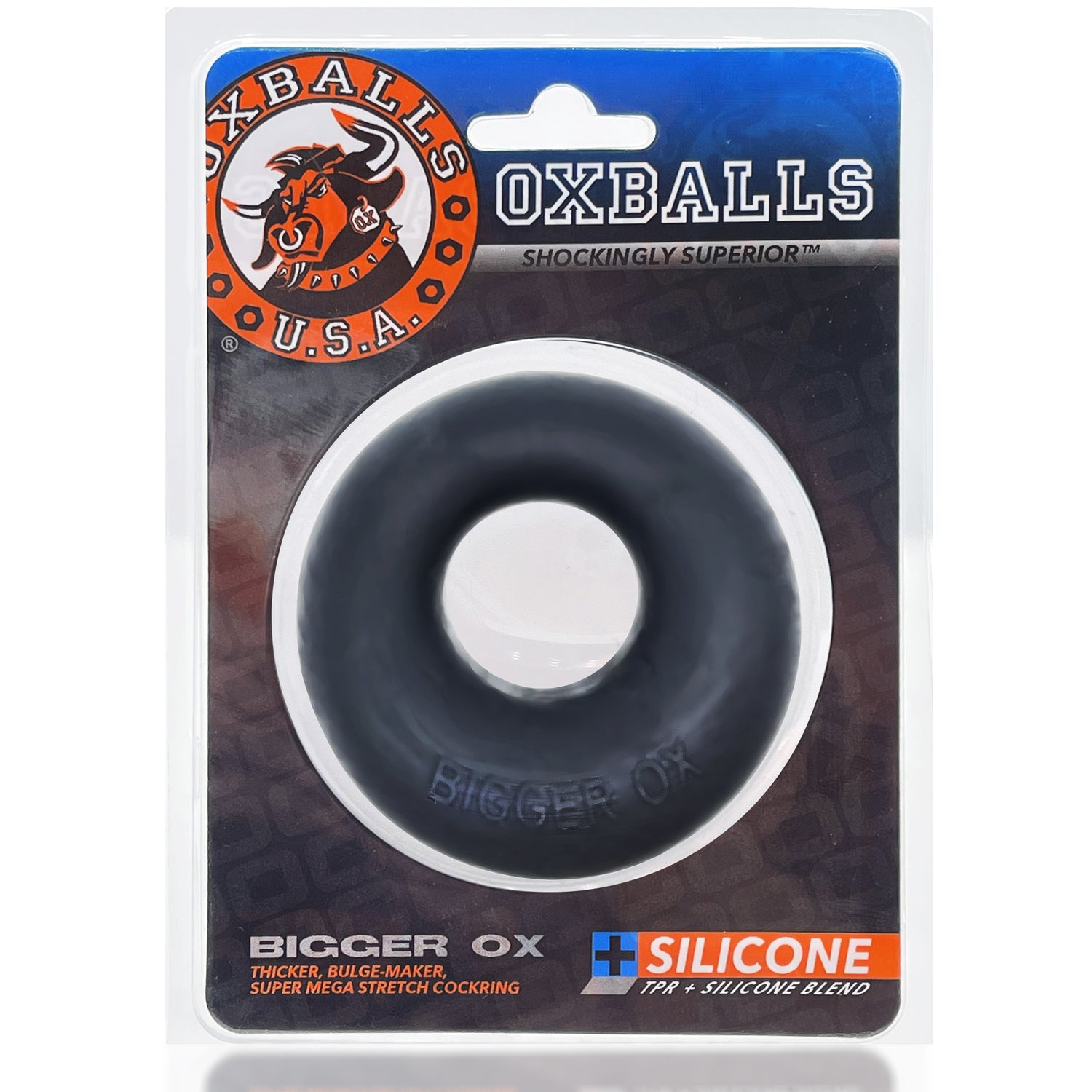 Bigger Ox Cockring - Black Ice | 840215120984 | Available at EroticWarehouse.com