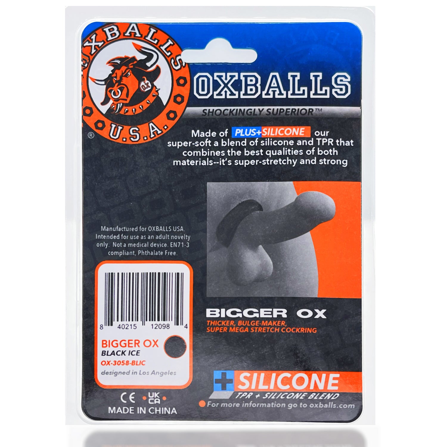 Bigger Ox Cockring - Black Ice | 840215120984 | Available at EroticWarehouse.com