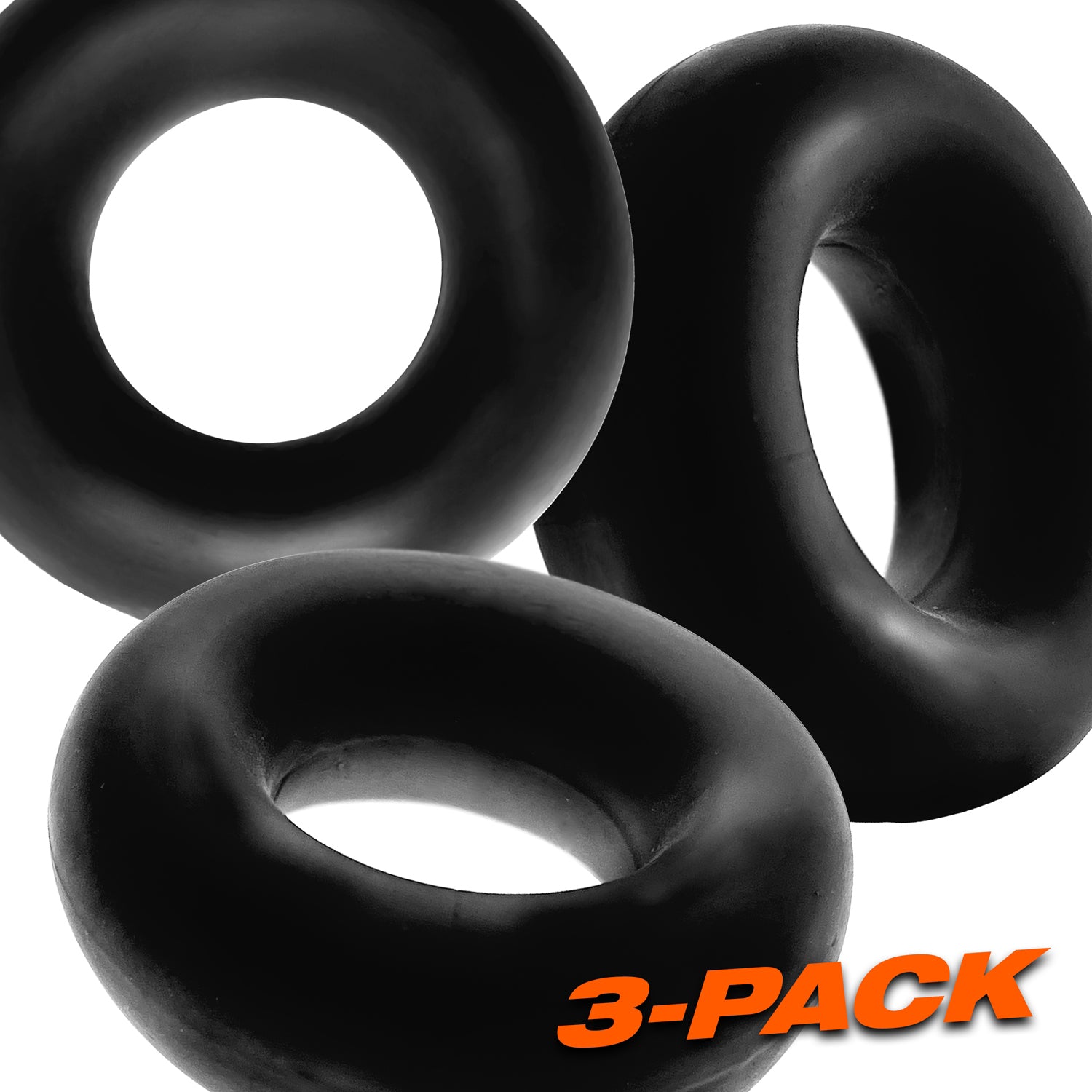 Fat Willy 3-Pack Jumbo C-Rings - Black | 840215121042 | Available at EroticWarehouse.com