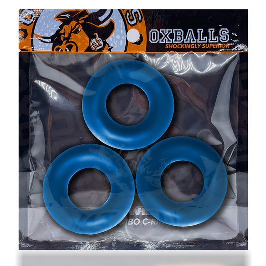 Fat Willy 3-Pack Jumbo C-Rings - Space Blue | 840215121066 | Available at EroticWarehouse.com