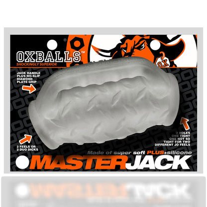 Masterjack Double Penetration Jo - Clear Ice | 840215122971 | Available at EroticWarehouse.com
