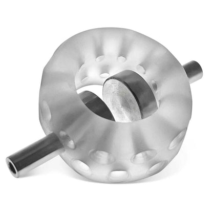 Airballs Electro Air-Lite Ballstretcher With Two 4mm Electro Contact - Clear Ice | 840215122629 | Available at EroticWarehouse.com