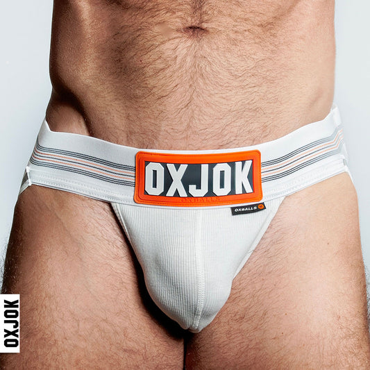 Slingjock Upthrust Slider-Strap Jock White Snow - Small | 840215124494 | Available at EroticWarehouse.com