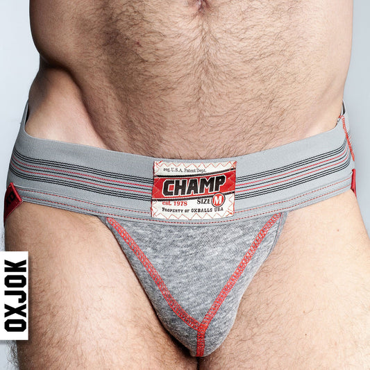 Champ Vintage Sweatshirt Jockstrap Gray Heather - Small | 840215125248 | Available at EroticWarehouse.com