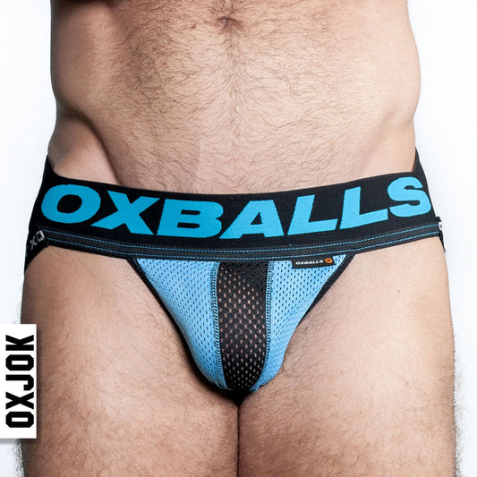 Airmesh Upthrust Slider-Strap Jock Sky Blue Large | 840215126016 | Available at EroticWarehouse.com