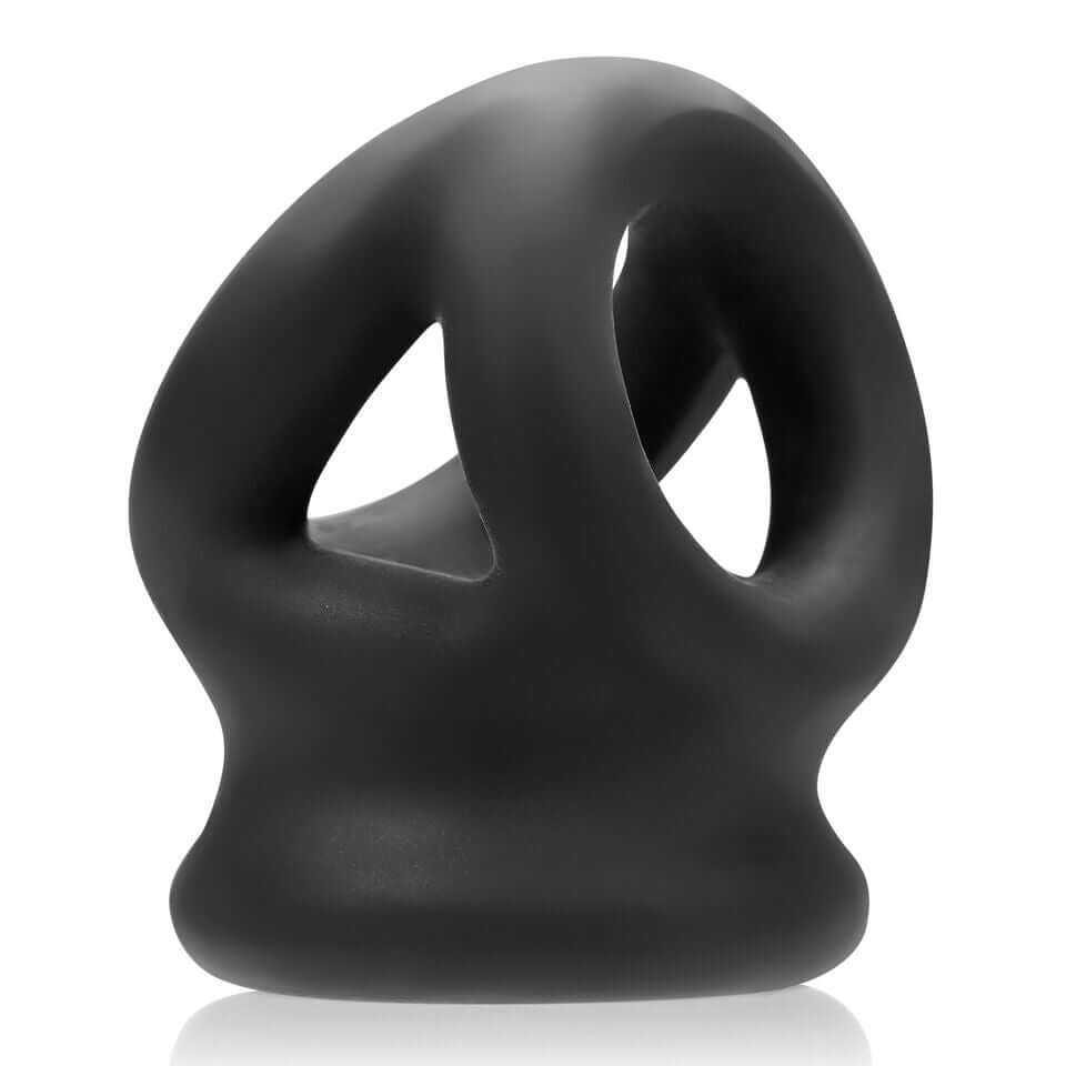 Tri-Squeeze Ball-Stretch Sling - Black Ice by Oxballs 840215119544 available at EroticWarehouse.com