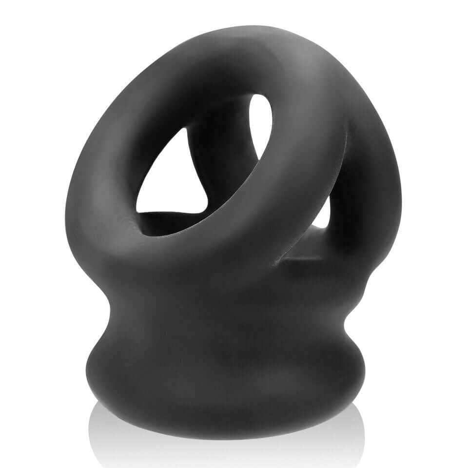Tri-Squeeze Ball-Stretch Sling - Black Ice by Oxballs 840215119544 available at EroticWarehouse.com