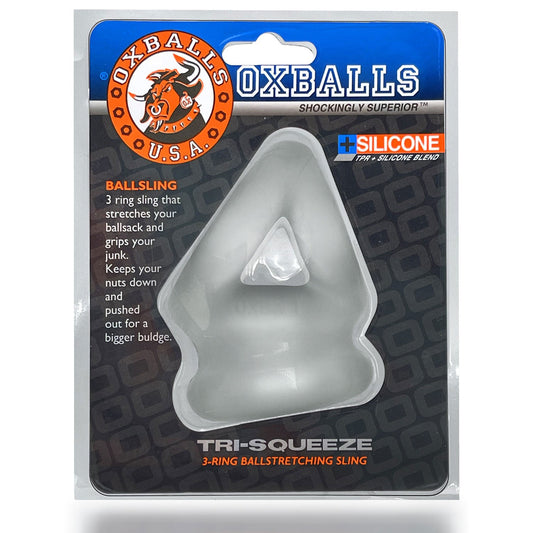 Tri-Squeeze Cocksling - Clear by Oxballs 840215119285 available at EroticWarehouse.com