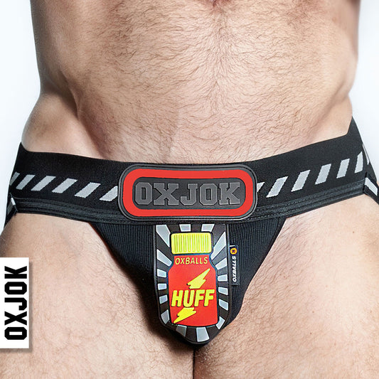 Pjock 3d Rubber Patch Pouch Black/red Xl | 840215125576 | Available at EroticWarehouse.com