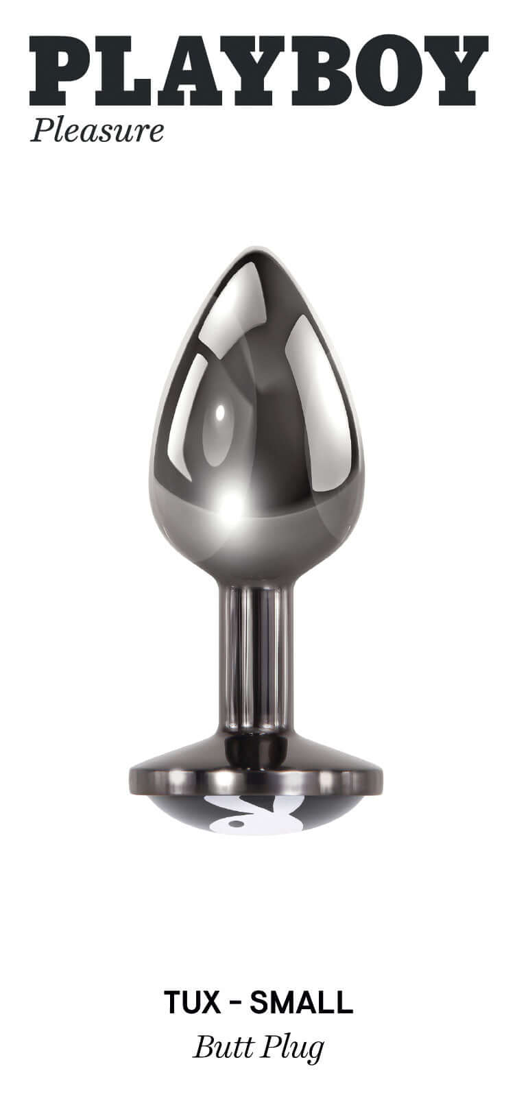 Playboy Pleasure - Tux - Small - Butt Plug - Hematite | 844477022475 | Available at EroticWarehouse.com