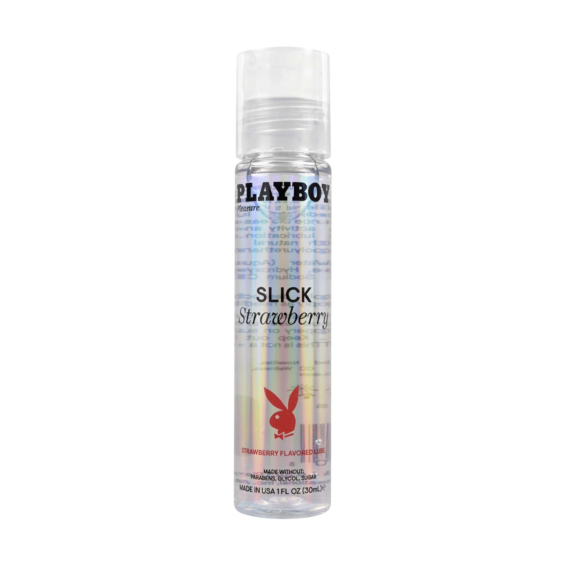 Playboy Pleasure Slick Strawberry Flavored Lubricant 1 Oz | 844477022208 | Available at EroticWarehouse.com