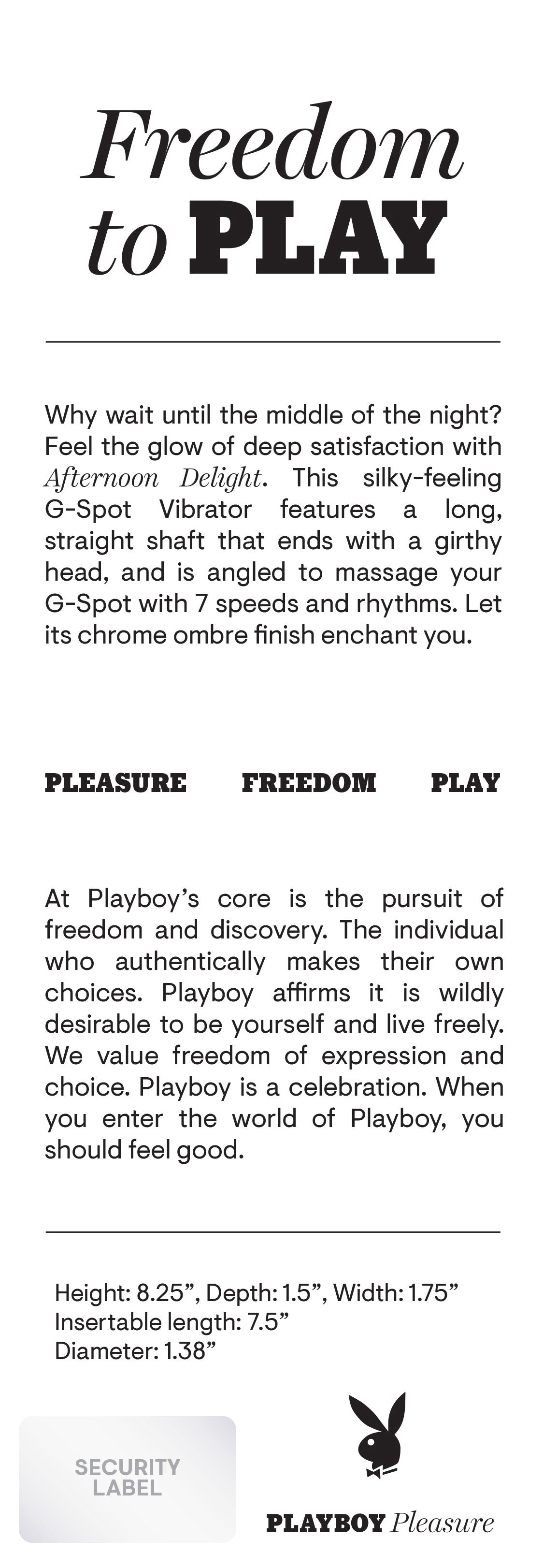 Playboy Pleasure - Afternoon Delight - G-Spot Vibrator - Ombre | 844477021218 | Available at EroticWarehouse.com