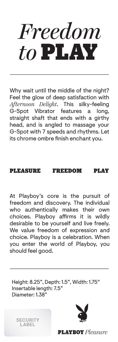 Playboy Pleasure - Afternoon Delight - G-Spot Vibrator - Ombre | 844477021218 | Available at EroticWarehouse.com
