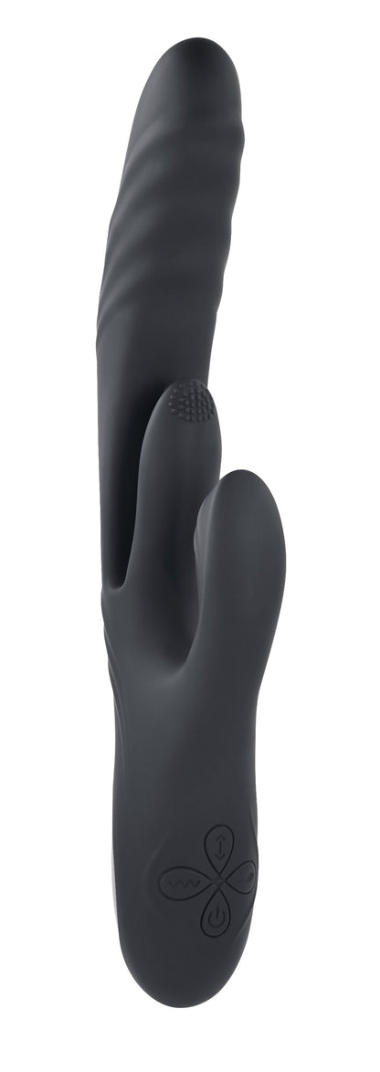 Playboy Pleasure - Rapid Rabbit - Vibrator - Black | 844477021348 | Available at EroticWarehouse.com