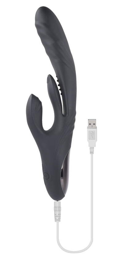 Playboy Pleasure - Rapid Rabbit - Vibrator - Black | 844477021348 | Available at EroticWarehouse.com
