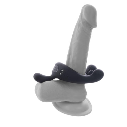 Playboy Pleasure - Triple Play - Cock Ring - Black | 844477021355 | Available at EroticWarehouse.com